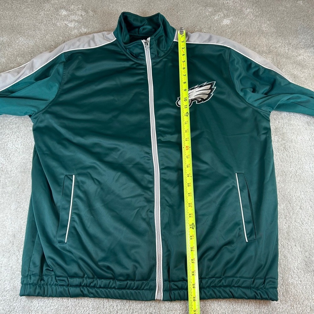 Vintage NFL Philadelphia Eagles Men's XL Track Jacket Green Full Zip Mesh Lined - Picture 8 of 16